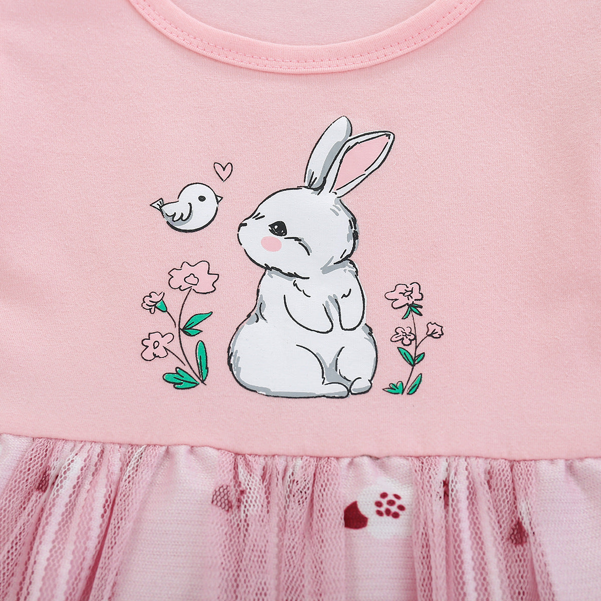 Easter Little Girls Cartoon Rabbit Princess Dress