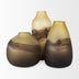 8" Brown and Beige Smoky Sand Dunes Glass Vase - Minihomy