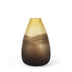 11" Brown and Beige Smoky Sand Dunes Glass Vase - Minihomy