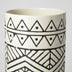 14" Black and Cream Tribal Geo Ceramic Vase - Minihomy