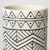 17" Black and Cream Tribal Geo Ceramic Vase - Minihomy