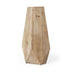 19" Natural Stain Geometric Wooden Vase - Minihomy