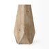 19" Natural Stain Geometric Wooden Vase - Minihomy