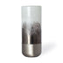 13" Brushed Silver Glass Vase - Minihomy