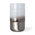 12" Brushed Silver Glass Vase - Minihomy