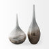 21" Heavenly Taupe and Gray Handblown Spunglass Vase - Minihomy