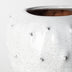 11" White Spiked Organic Glaze Large Mouth Ceramic Vase - Minihomy