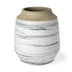 10" Blue White and Sand Coastal Ceramic Vase - Minihomy