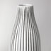 18" Black and White Pinstriope Narrow Ceramic Vase - Minihomy