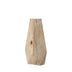 15" Natural Stain Geometric Wooden Vase - Minihomy