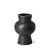 11" Matte Black Contempo Deco Ceramic Vase - Minihomy