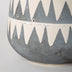 10" Gray and Ivory Triangle Pattern Ceramic Vase - Minihomy