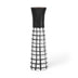 17" Black and White Modern Grid Ceramic Vase - Minihomy