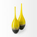 19" Lovely Yellow and Gray Handblown Spunglass Vase - Minihomy