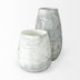 12" Gray and White Marble Design Glass Vase - Minihomy