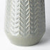 11" Green Organically Chevron Embossed Metal Vase - Minihomy