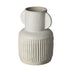 12" Whitewash Handled Textured Ceramic Vase - Minihomy