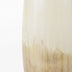 14" Creamy White and Gold Ombre Striped Glass Vase - Minihomy