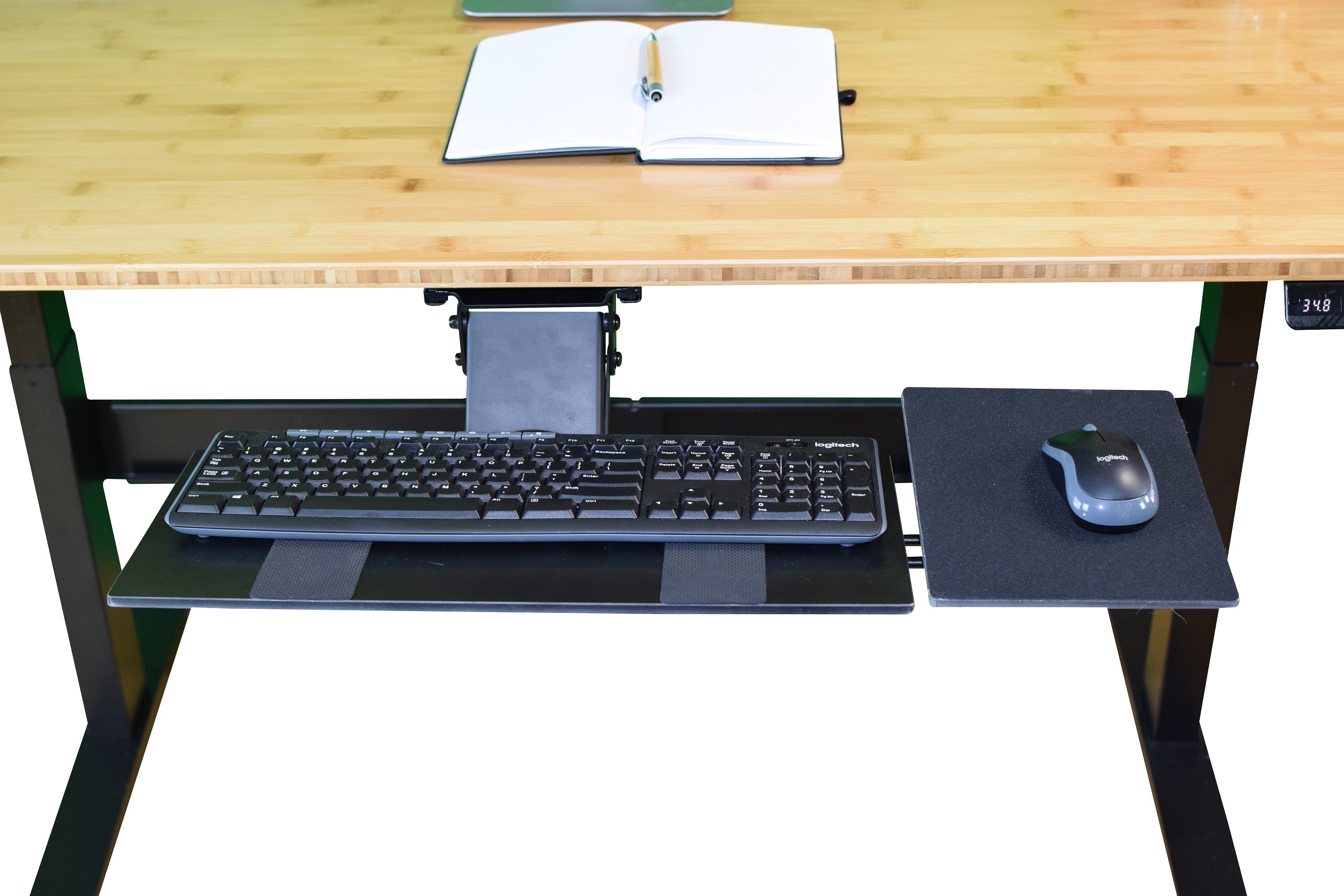 Black Ergonomic Under Desk Pull Out Keyboard Tray - Minihomy