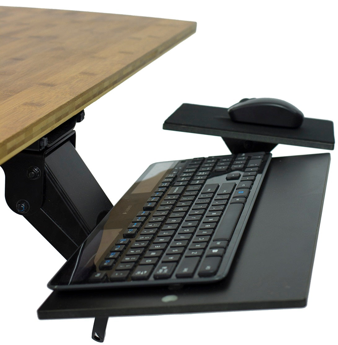 Black Ergonomic Under Desk Pull Out Keyboard Tray - Minihomy