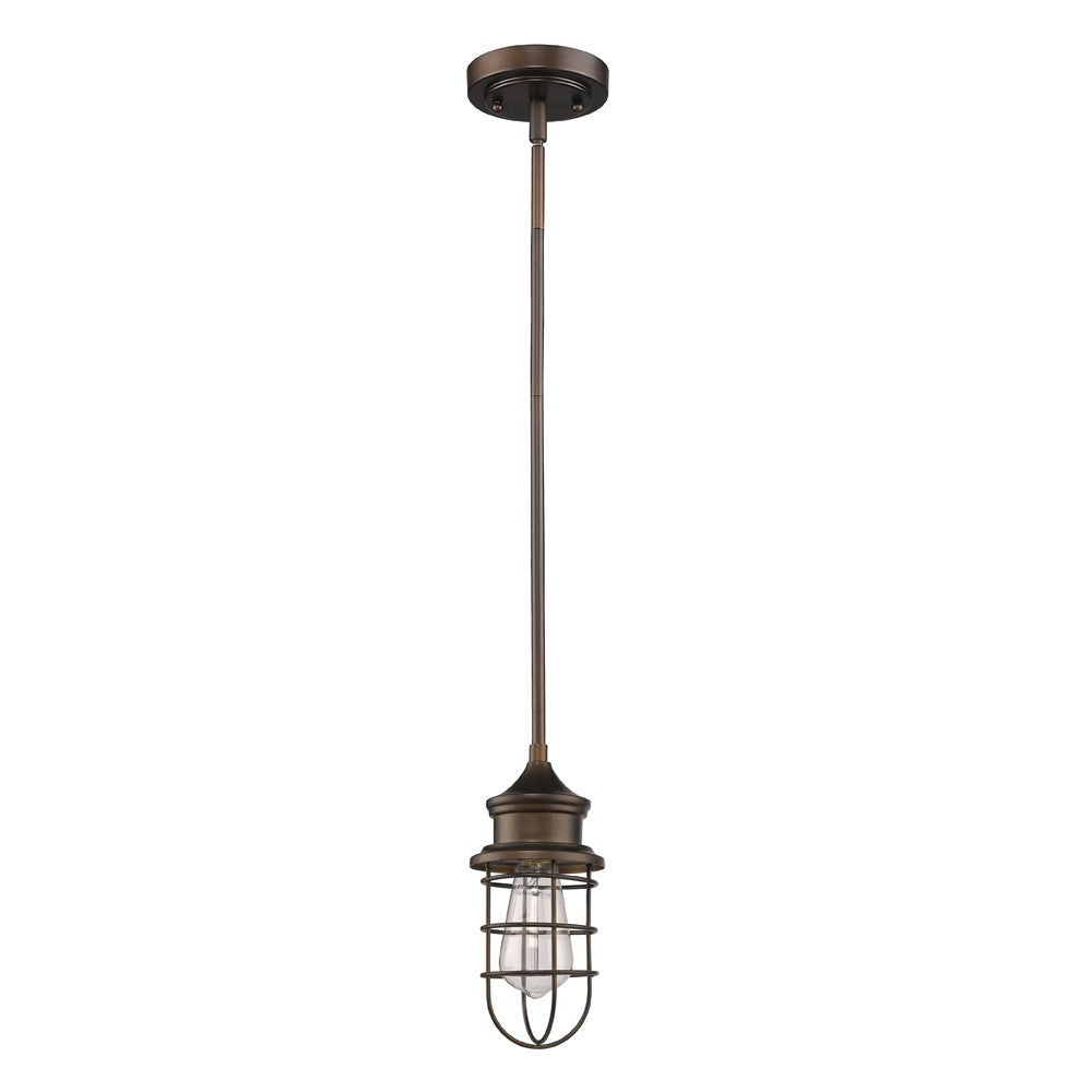 Antique Bronze Cage Pendant Hanging Light - Minihomy