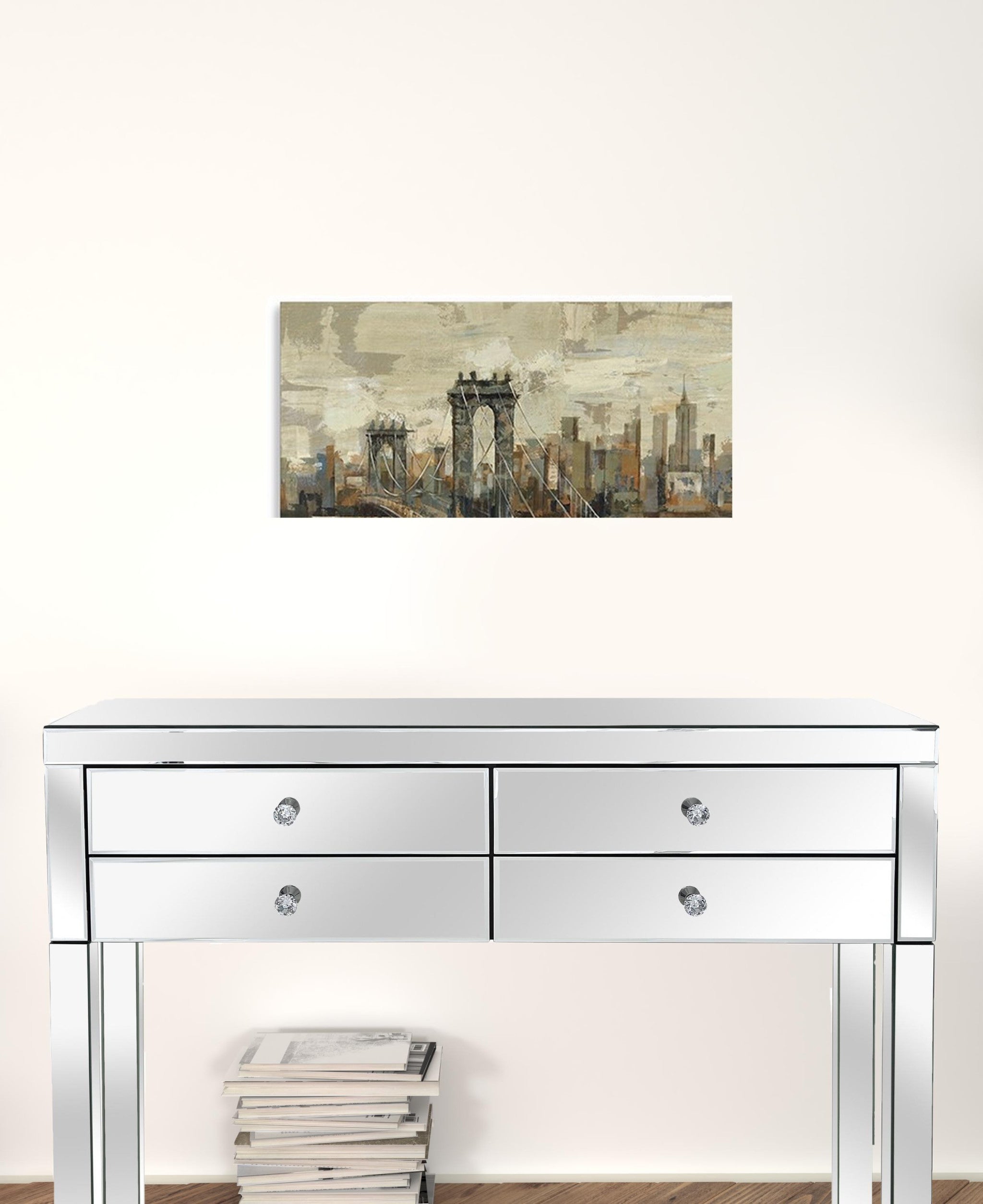 24" Vintage Inspired NYC city skyline Canvas Wall Art - Minihomy