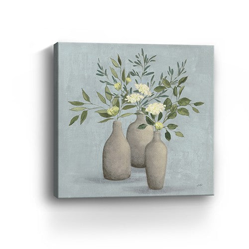 20" Pretty Bohemian Flowers in Ceramic Vases Canvas Wall Art - Minihomy