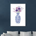 24" x 16" Blue and White Life Floral Vase Canvas Wall Art - Minihomy