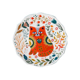 Cartoon Lucky Cat Round Plate Ceramic Color Dinner Plate Dish Plate Nordic Tableware