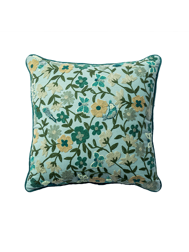 Vintage Handmade Embroidered Throw Pillows