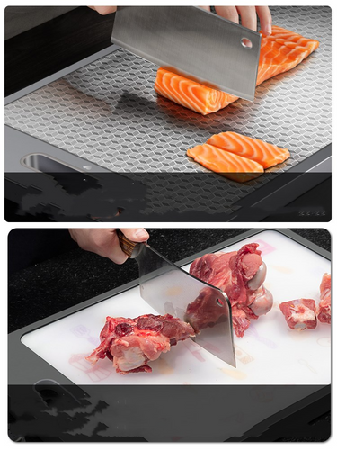 Double-sided plastic cutting board