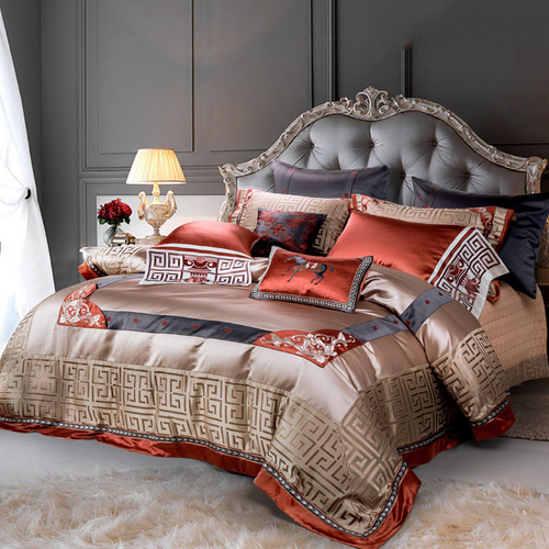 High-Quality Cotton Chinese Style Classical Brocade Embroidery Bedding Set