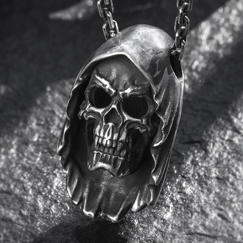 Hip hop skull necklace