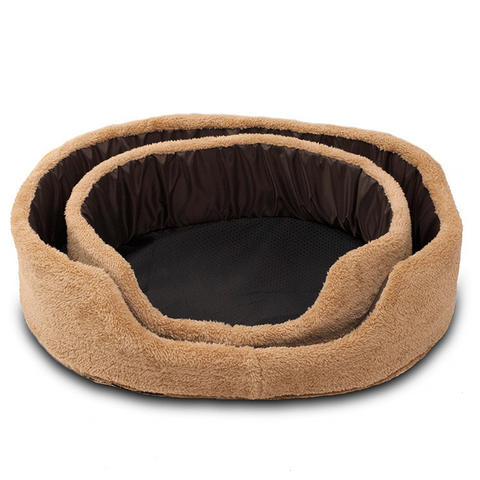 Soft Warm Wool Dog Bed Round Shape Pet Sofa