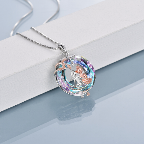 Sisters Necklace Crystal Pendant Teens Girls Christmas Jewelry Gifts from Sister