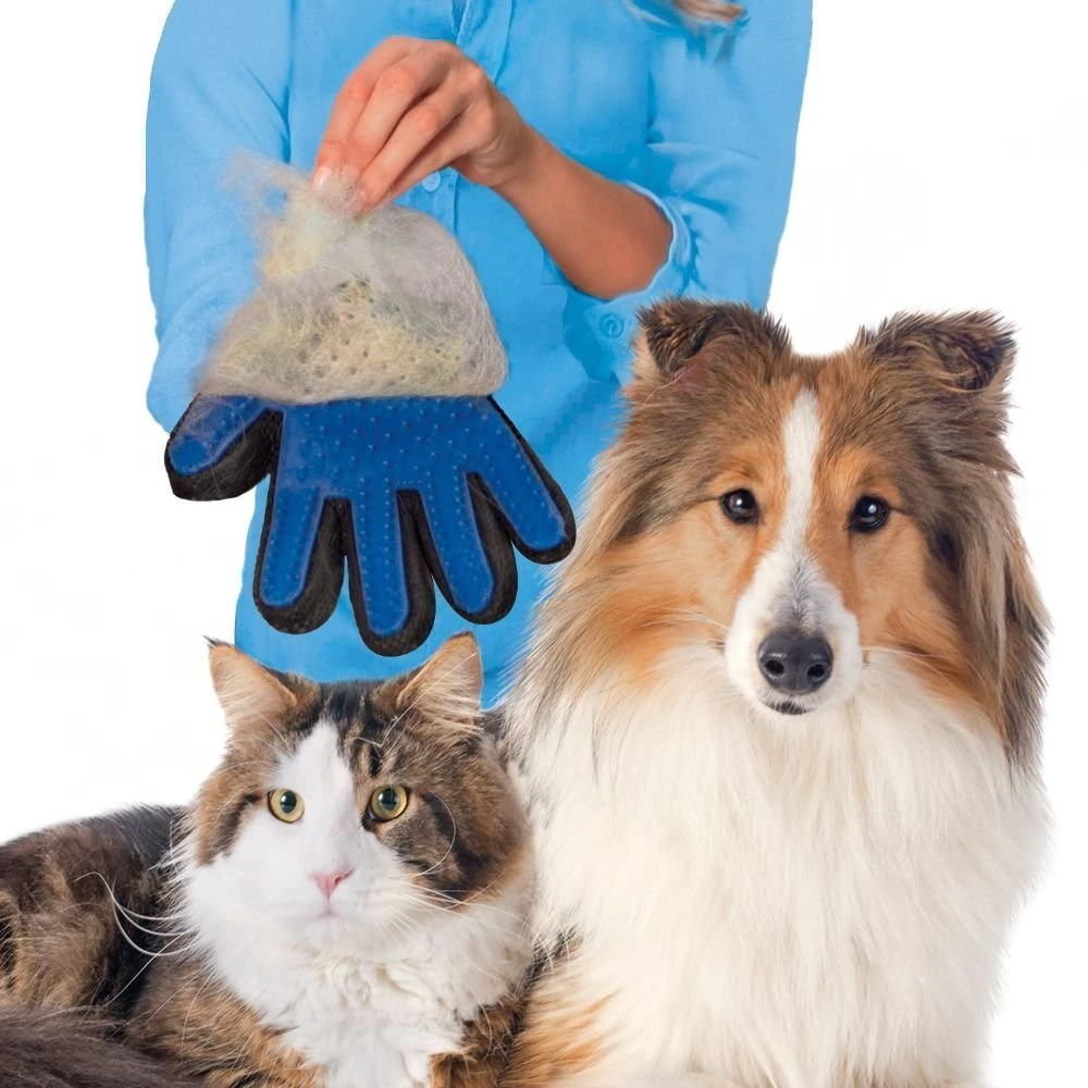 Cat grooming glove for cats wool glove Pet Hair Deshedding Brush Comb Glove For Pet Dog Cleaning Massage Glove For Animal Sale - Minihomy