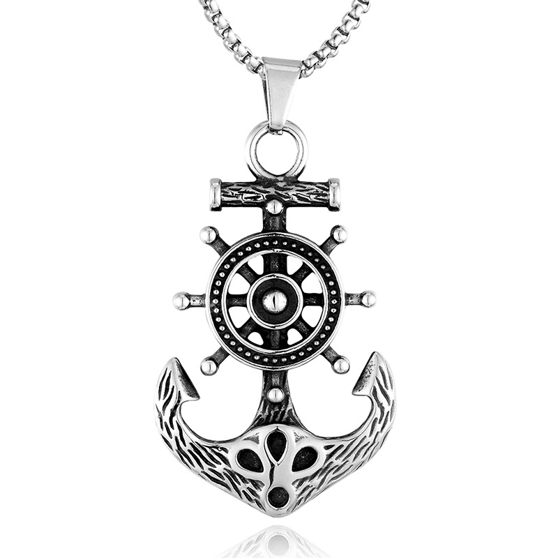 Accessories Titanium Steel Pirate Anchor Pendant, Anchor