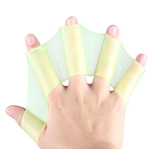 1 Pair Unisex Frog Type Swimming Girdles Hand Flippers Palm Webbed Gloves Paddle