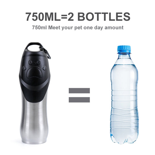 Stainless Steel Pets Drinking Water Bottle
