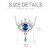 s925 Sterling Silver Evil Eye Delicate Eye with Blue Crystal Pendant Necklace