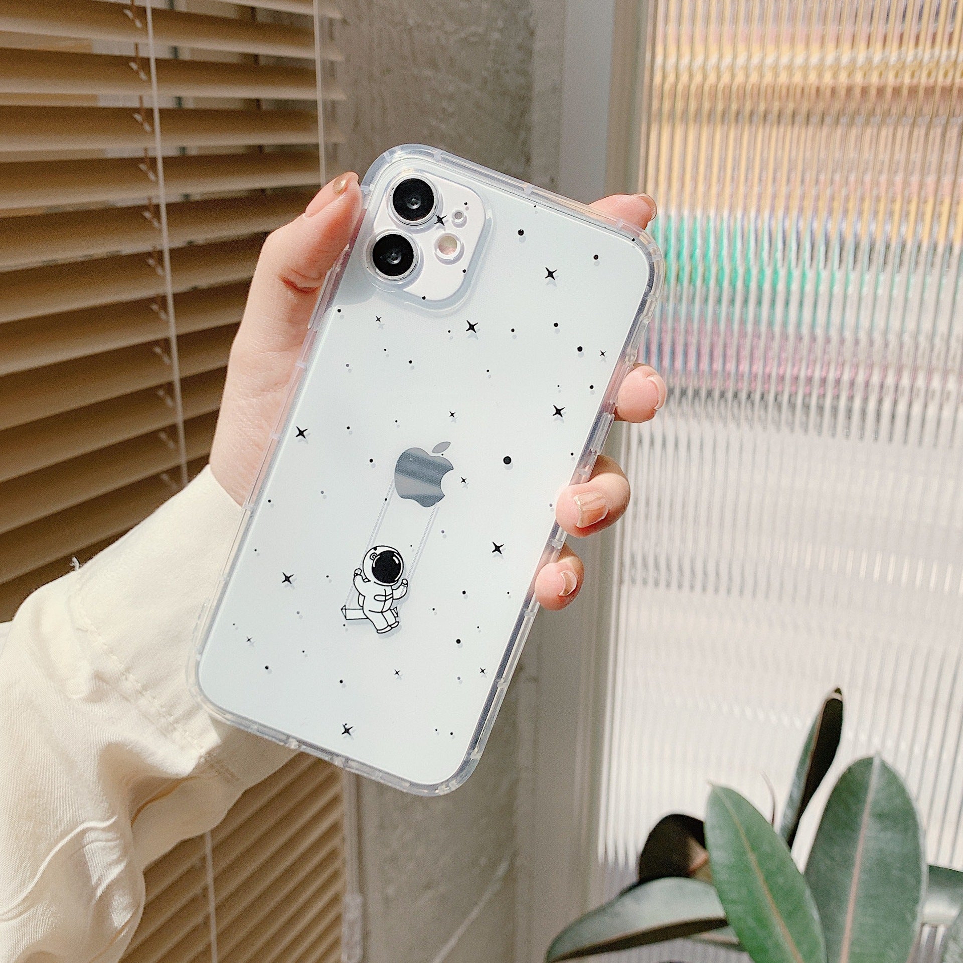 Creative Spaceman Transparent Cute Phone Case