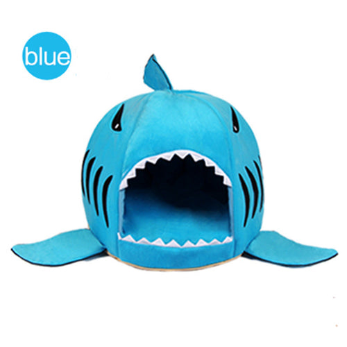 Shark Shape Pet Dog Cat Bed Puppy Houses Lovery Warm Doggy