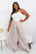 Kori America Animal Print Tied Pleated Wide Leg Pants - Minihomy