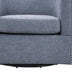 Chambray Blue Swivel Barrel Accent Chair - Minihomy