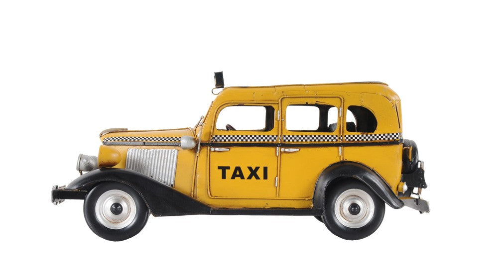 c1933 Vintage Checker Taxi Cab Model Sculpture - Minihomy