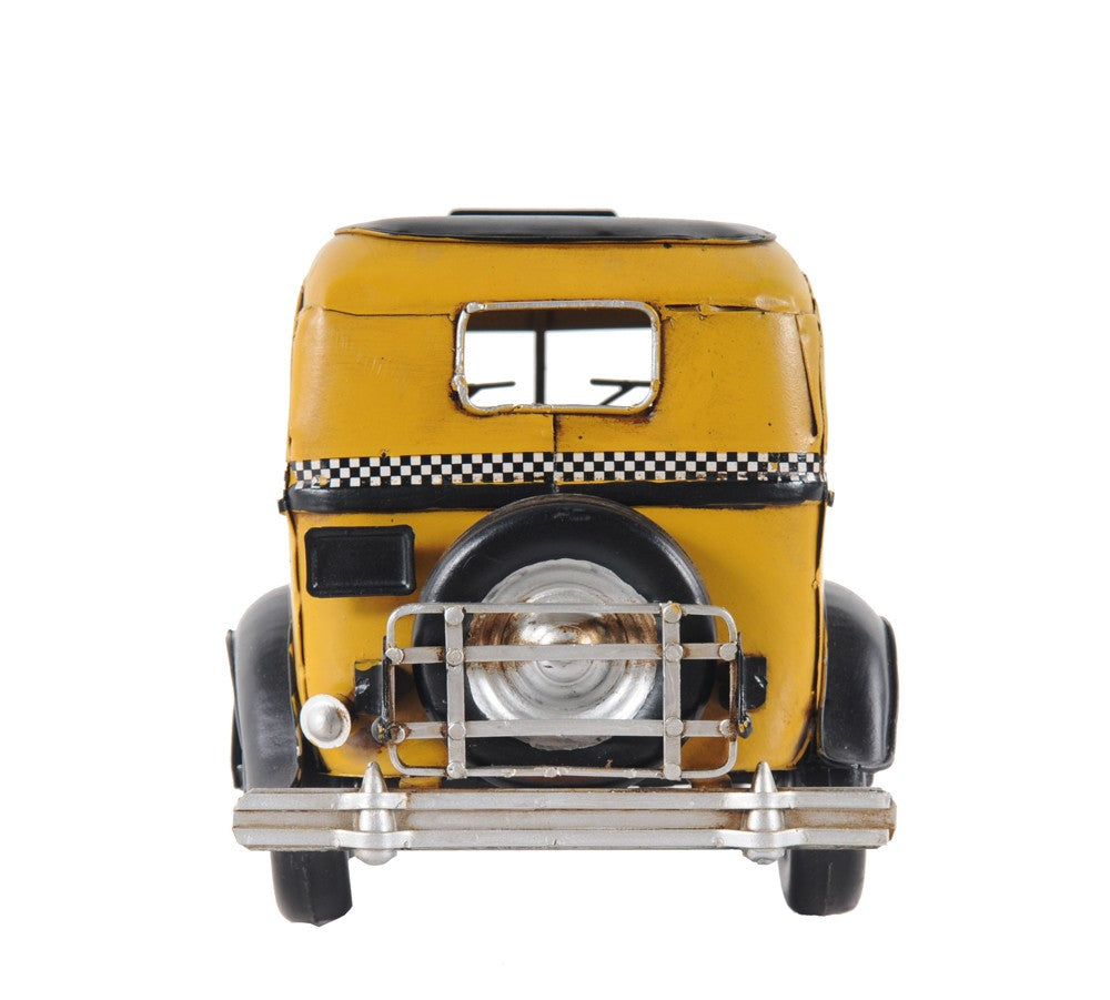 c1933 Vintage Checker Taxi Cab Model Sculpture - Minihomy