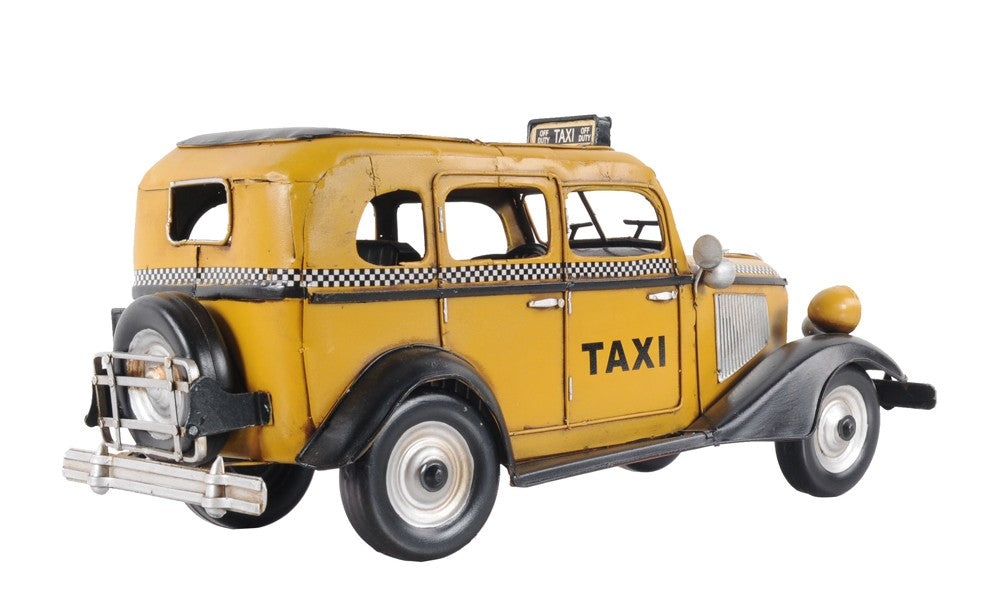 c1933 Vintage Checker Taxi Cab Model Sculpture - Minihomy