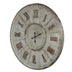 Oversized Rustic Galvanized Metal Round Wall Clock - Minihomy