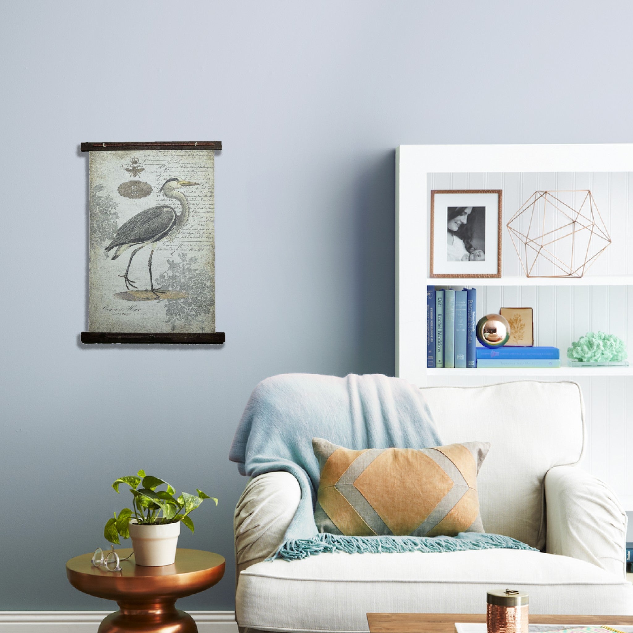 Grey Vintage Heron Tapestry Wall Décor - Minihomy