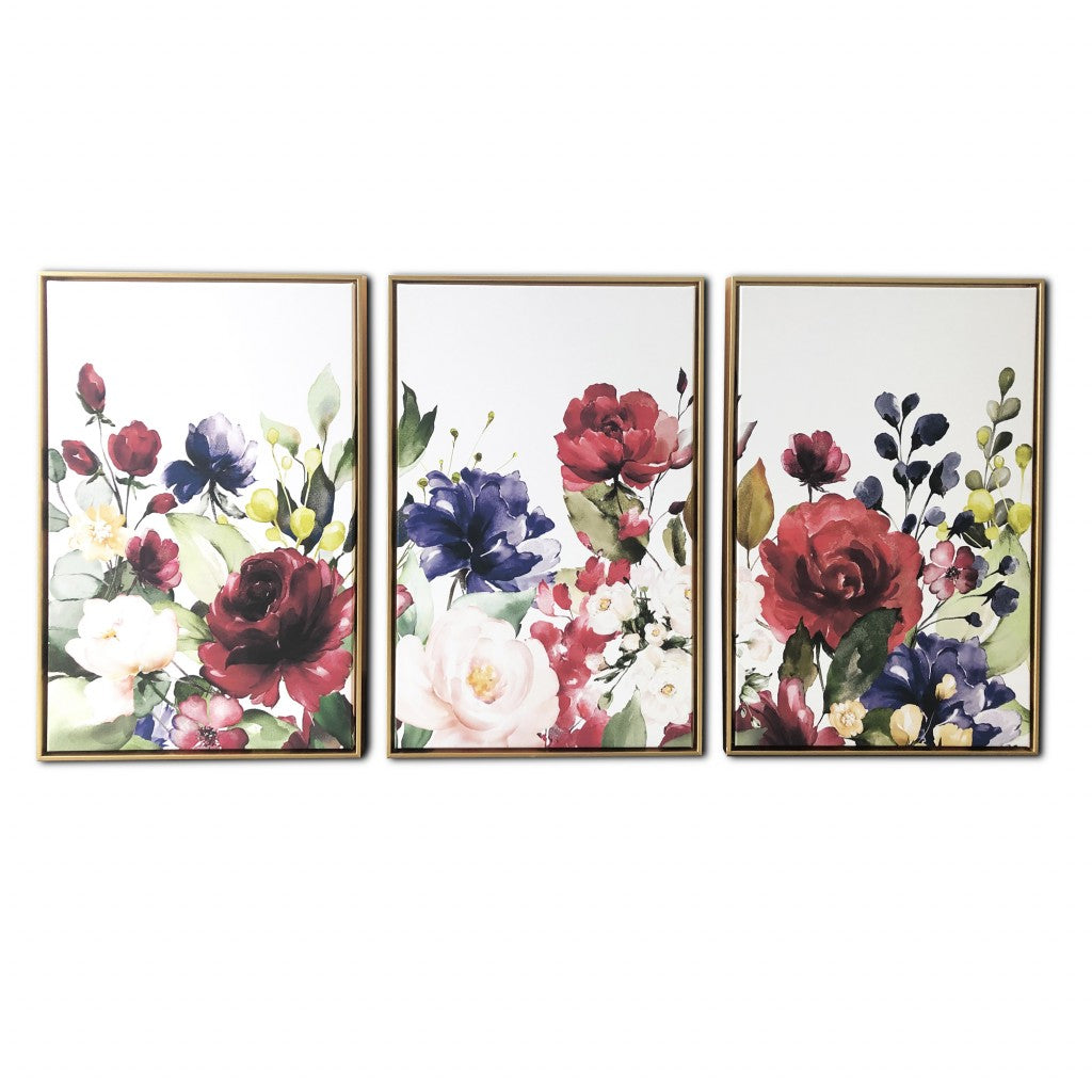 Floral and Bright Garden Framed Canvas Wall Art - Minihomy